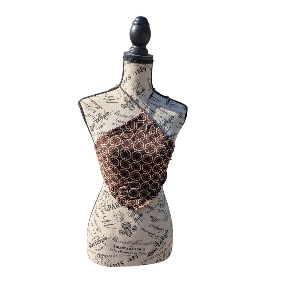 NWT Motel S Tie Top Sexy Y2K Backless Festival Top Summer Clubbing Vacation GTA